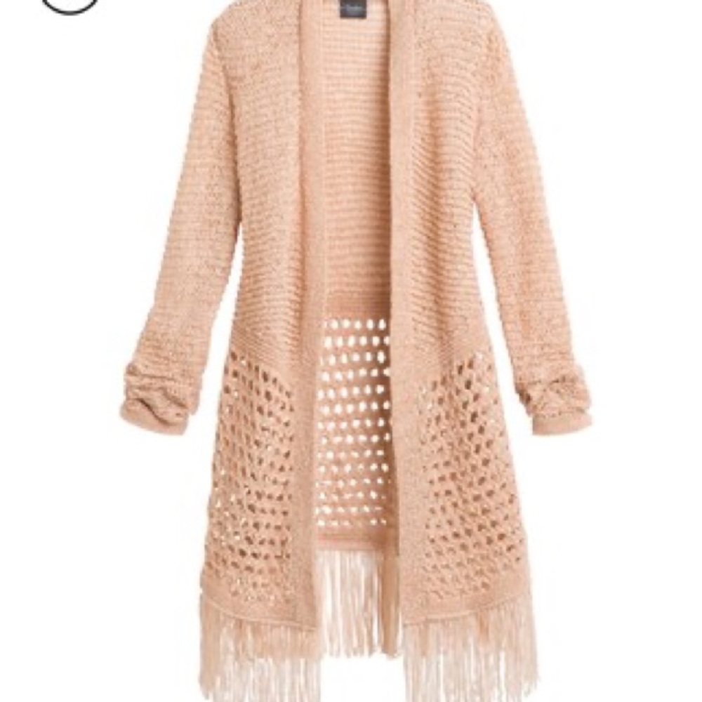 Travelers Collection Fringe Cardigan